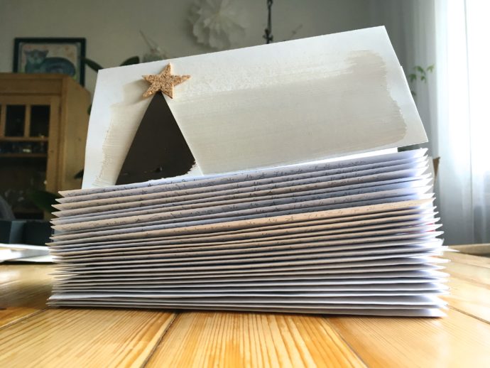 Weihnachtskarte 2016 – fadenspiel und fingerwerk